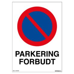 Parkering forbudt skilt - Forbudsskilt med symbol