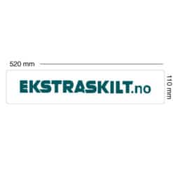 Showplate med logo - For originale skiltholdere - Ekstraskilt.no