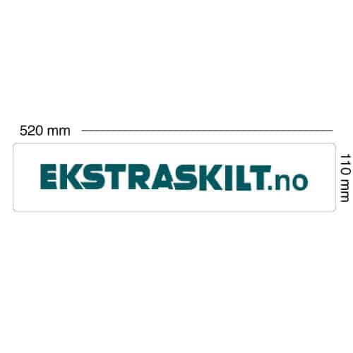 Showplate med logo - For originale skiltholdere - Ekstraskilt.no