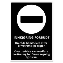 Innkjøring forbudt