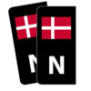 Skiltmerker med Dansk flagg - Nmerker med god passform