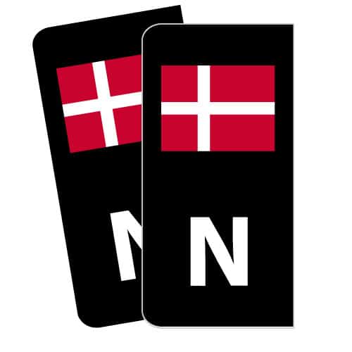 Skiltmerker med Dansk flagg - Nmerker med god passform