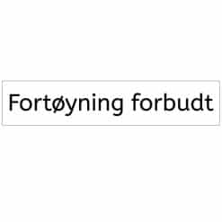 Fortøyning forbudt skilt