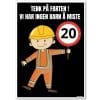 Barn leker skilt - senk farten variant 4