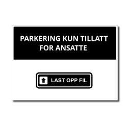 Parkeringsskilt med egen logo - v2