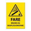 Fareskilt - Brann og eksplosjonsfare