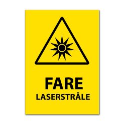 Fareskilt - Fare laserstråle