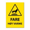 Fareskilt - Høy varme