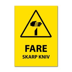Fareskilt - Skarp kniv
