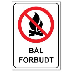 Forbudt skilt - Bål forbudt