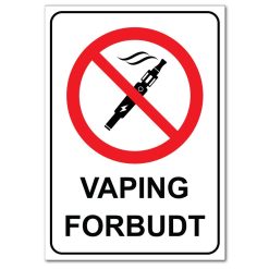 Forbudt skilt - Vaping forbudt