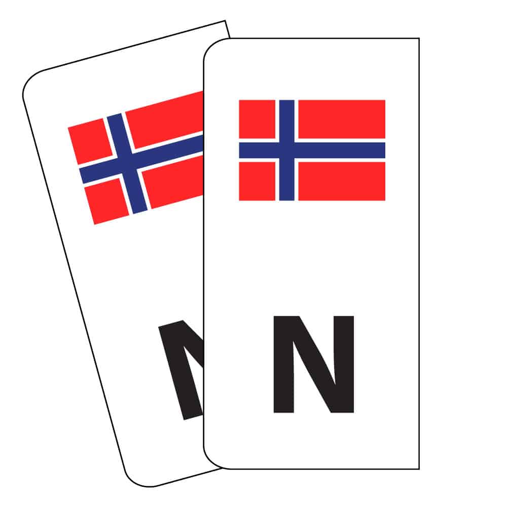 n-merker hvit