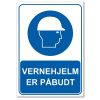 Påbudsskilt - vernehjelm er påbudt