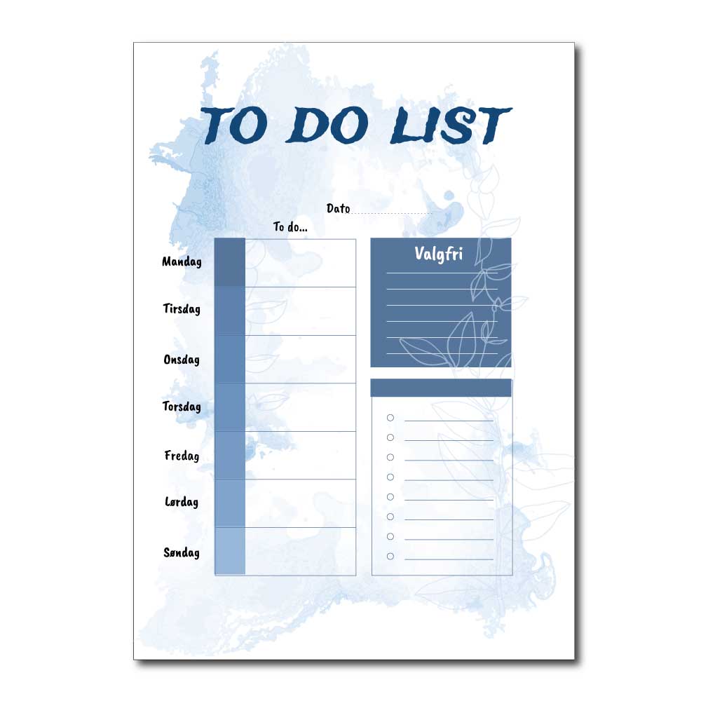 To do list ukeplan whiteboard