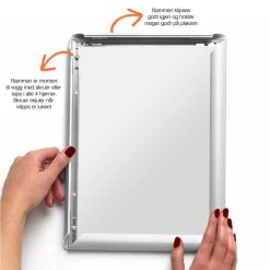 Klippsramme aluminium A4 Info