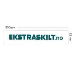 Showplate i Hvit farge uten Norges merke