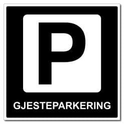 Gjesteparkering skilt - 500x500mm
