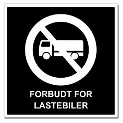 Forbudt for lastebiler - 500x500mm