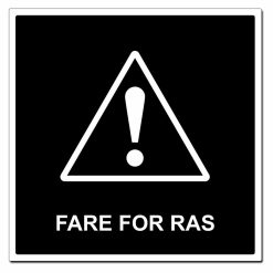 Fare for Ras skilt - 500x500mm