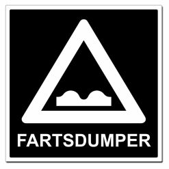 Privatrettslig Fartsdumper skilt - 500x500mm