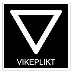 Privatrettslig Vikeplikt skilt - 500x500mm