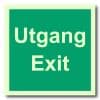 Etterlysende nødutgangsskilt - Utgang exit