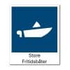fraksjonsmerker avfallssortering (store fritidsbåter)