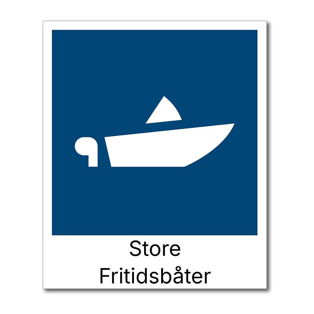 fraksjonsmerker avfallssortering (store fritidsbåter)