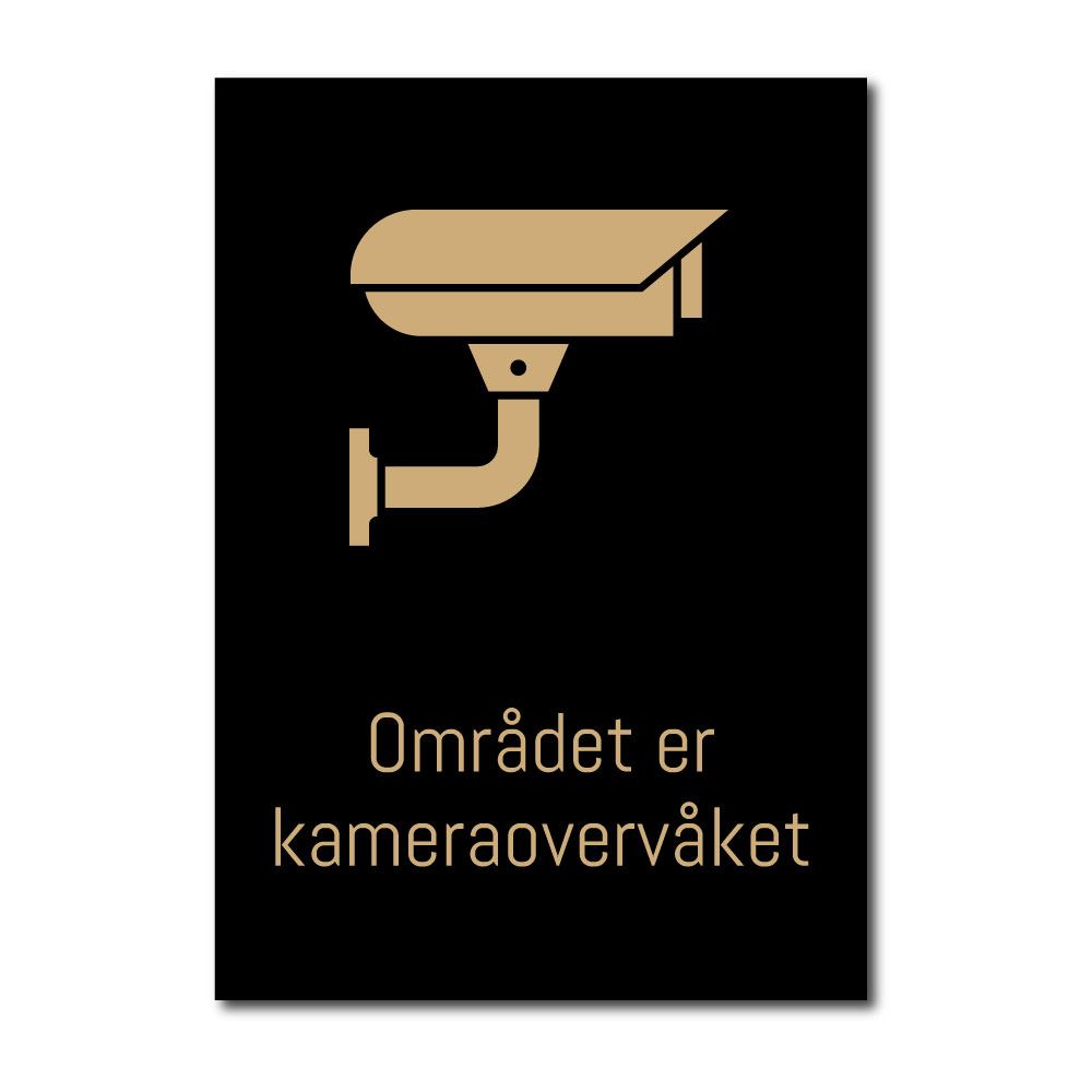 Kameraskilt Elegant kameraovervåket