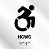 Taktile skilter - HCWC - Hvit Alu Panel