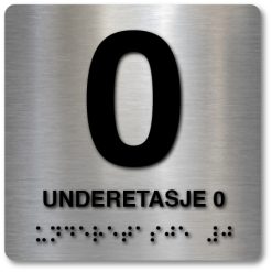 Taktile skilter med og uten Braille - 0. Etasje - Alu panel