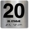 Taktile skilter med og uten Braille - 20. Etasje - Alu panel