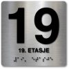 Taktile skilter med og uten Braille - 19. Etasje - Alu panel