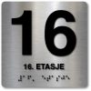 Taktile skilter med og uten Braille - 16. Etasje - Alu panel
