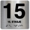 Taktile skilter med og uten Braille - 15. Etasje - Alu panel