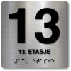 Taktile skilter med og uten Braille - 13. Etasje - Alu panel