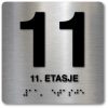 Taktile skilter med og uten Braille - 11. Etasje - Alu panel
