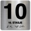 Taktile skilter med og uten Braille - 10. Etasje - Alu panel