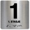 Taktile skilter med og uten Braille - 1. Etasje - Alu panel