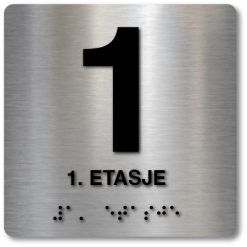 Taktile skilter med og uten Braille - 1. Etasje - Alu panel