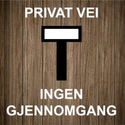 ingen gjennomgang skilt 500x500mm (kopi)