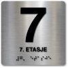 Taktile skilter med og uten Braille - 7. Etasje - Alu panel