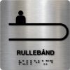 Taktilt skilt - Rullebånd - Børstet Alu Panel