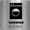Taktile skilter - Vaskerom - Børstet Alu Panel
