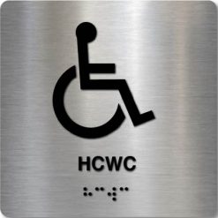Taktile skilter - HCWC - Børstet Alu Panel