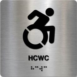 Taktile skilter - HCWC - Børstet Alu Panel