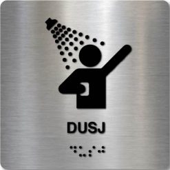 Taktile skilter - Dusj - Børstet Alu Panel