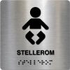 Taktile skilter - Stellerom - Børstet Alu Panel