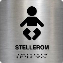 Taktile skilter - Stellerom - Børstet Alu Panel