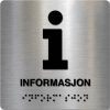 Taktilt skilt - Informasjon - Børstet Alu Panel
